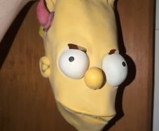 Bart Simpson Devil Halloween Mask Vintage 2002