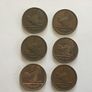 Coins . - Eire Pennies X 6 . Image 2