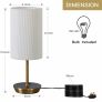 FREE P&PTouch Bedside Lamps, Dimmable USB Table Lamp with 2 USB Charging Ports  (Bulb Included) Image 4