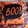 Bedlam Brand Boo Halloween Cushion in Orange Image 5
