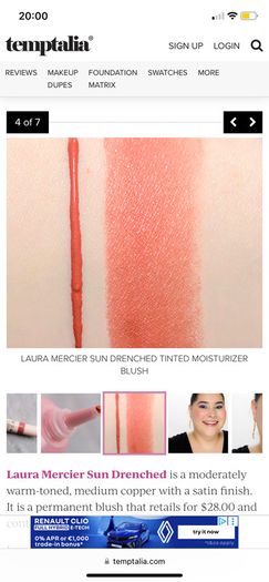 Laura mercier tinted moisturiser blush in sun drenched 15 ml
