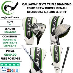 Callaway Elyte Triple Diamond Tour Draw Driver / 9 Degree / Denali Charcoal 6.5 60G X-Stiff