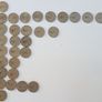 39 x Irish Sixpence Coins - "6d Reul" Image 2
