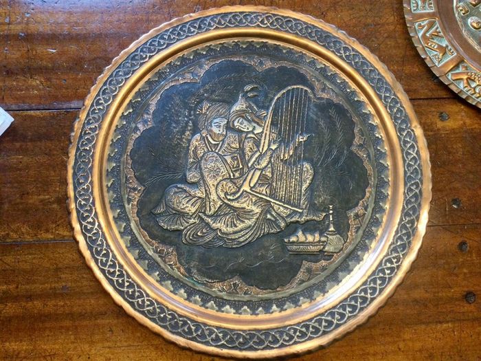 Antique Brass and Copper Charger