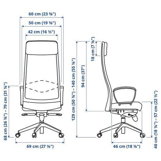 IKEA MARKUS office chair in Vissle dark grey, in good condition.