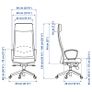 IKEA MARKUS office chair in Vissle dark grey, in good condition. Image 3