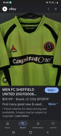 'Le Coq Sportif' Sheffield United Shirt