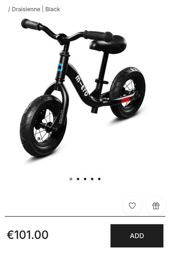 Micro Balance Bike - Black