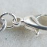 Vintage Sterling Silver CZ Crystal Teardrop Pendant Snake Necklace length 19" - 5,4g Image 8