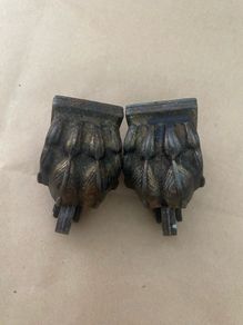 Vintage Antique Brass Claw Feet table/chair leg ends