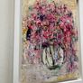 48cm Original Floral Art Floral painting Flowers in Vase Abstract Painting FRAMED Pretty Abstract Floral Painting Original artwork Image 3