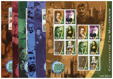 1999/2000 Ireland 6 Different Ireland Millennium Commemorative Stamps Sheets (Full Sheet) Mint Never Hinged (MNH)