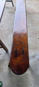 Set Of Two Antique French Solid oak Benches very sturdy  strong and solid Beautiful Patina