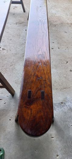 Set Of Two Antique French Solid oak Benches very sturdy  strong and solid Beautiful Patina
