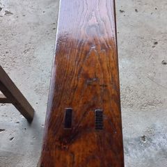 Set Of Two Antique French Solid oak Benches very sturdy  strong and solid Beautiful Patina