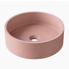 Entero Concrete Vessel Basin - Dusky Pink