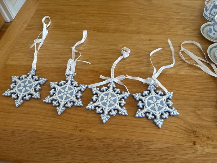 Wedgwood Christmas Tree Blue Snowflake Ornament