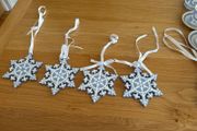 Wedgwood Christmas Tree Blue Snowflake Ornament