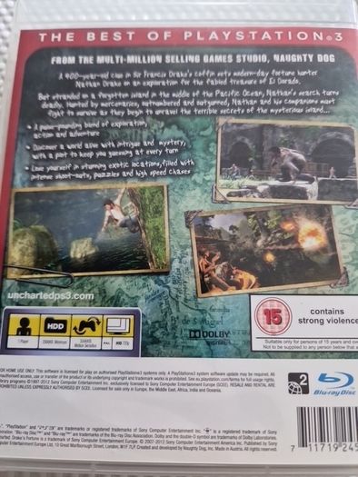 Uncharted Drake s Fortune PlayStation3 Ps3 Games Original