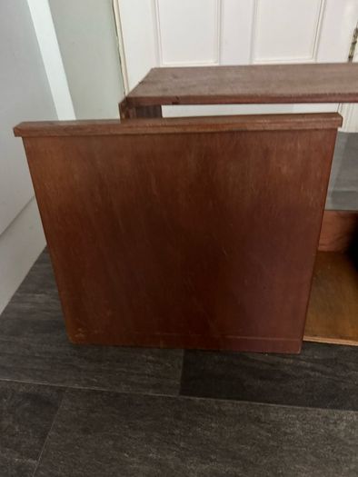 Vintage Wooden Shop Countertop Display Case (Rear Sliding Door) - 40cm x 44cm
