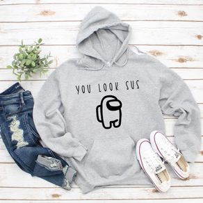 Sus, You Look Sus Hoodie, Among Us Hoodie, Gamer Hoodie, Among Us Pullover, Gamer, Gamer Gift