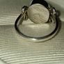 925 Sterling Silver & Black Onyx Stone Ring - Size 7/N Image 7