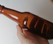 31 - Vintage Murphys Brewers Beer Bottle Embossed Letters Brown Glass Cork