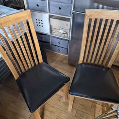 oak chairs x4