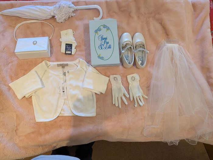 Communion dress (Arnott's) and accessories