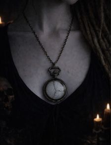Deer Skull Sutures Partial Skull Bone Pocket Watch on Long Brass Chain