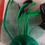 Beautiful green with both brooch and hair clip fastening Fascinator Image 2