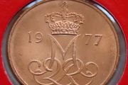Denmark 1977 Coin Stamp cover BUNC
