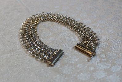 Modern Sterling (925) Silver Mesh Bracelet, 28.7g