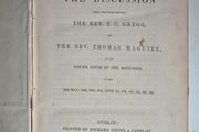 Rare 1839 1st Ed Gregg &amp; Maguire Dublin Debate Untrimmed Original Boards. Rotunda Discussion Irish Church History Uncut Pages.