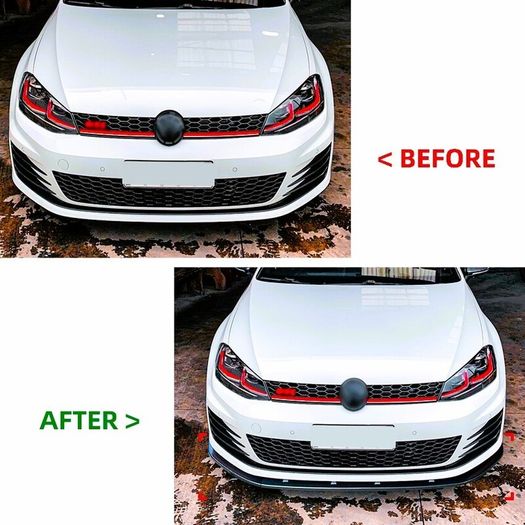 Glossy Black Front Bumper Lip Spoiler For VW Golf MK7 MK7.5 R Rline GTD GTI TSI TDI 2013 2020 Front Splitter Spoiler Lip BodyKit