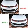 Glossy Black Front Bumper Lip Spoiler For VW Golf MK7 MK7.5 R Rline GTD GTI TSI TDI 2013 2020 Front Splitter Spoiler Lip BodyKit Image 4