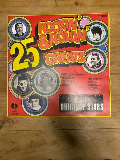 Vintage Vinyl LP 25 Rockin and Rollin Greats 1972