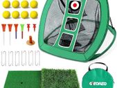 Golf Chipping Net, Pop Up Golf Practice Net with 2 Golf Hitting Mats, 12 Practice Balls and Golf Tees Accessories for Backyard Outdoor Indoor