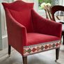 Restored vintage armchair in Colefax & fowler Image 4