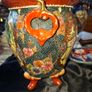 Beautiful Vintage Chinese Satsuma Style Footed Planter Moriage Geisha Cachepot Jardiniere,. Add a touch of classic Hollywood Regency flair to your home Image 3