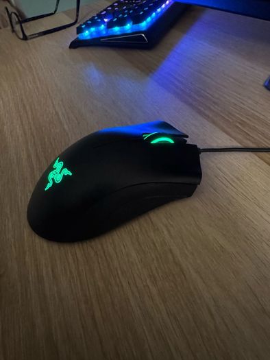 Gaming Mouse , Mice Razer DeathAdder Essential + Steelseries QcK Mousepad + Mouse Bungee