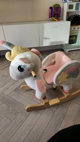 kids unicorn rocking horse