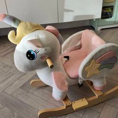 kids unicorn rocking horse