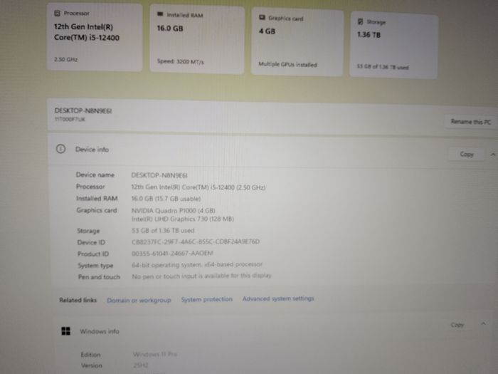 Lenovo N50s SFF PC (i5 12th Gen) & 27" Monitor