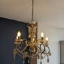 Elegant Crystal Chandelier - 5 Light Ceiling Light - Perfect Condition Image 2