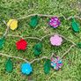 Hand Crochet Flower and Leaf Garland Image 2