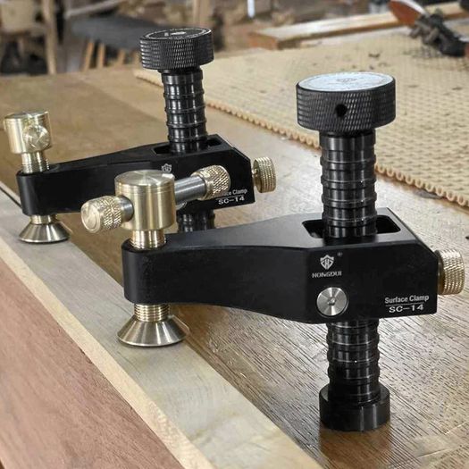 BRAND NEW Woodworking Desktop Surface Fixing Clamp Aluminum Alloy Table Hold Down Clamp DIY Fixing Clip Practical for 19/20mm Hole