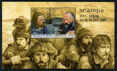 2007 Ireland Stampa Members Souvenir Flight of the Earls Miniature Sheet Overprinted for Stampa Mint Never Hinged (MNH)