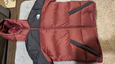 THE NORTH FACE Retro Nuptse Jacket in red and black