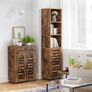 Tall boy bathroom cabinet rustic brown or white Image 7